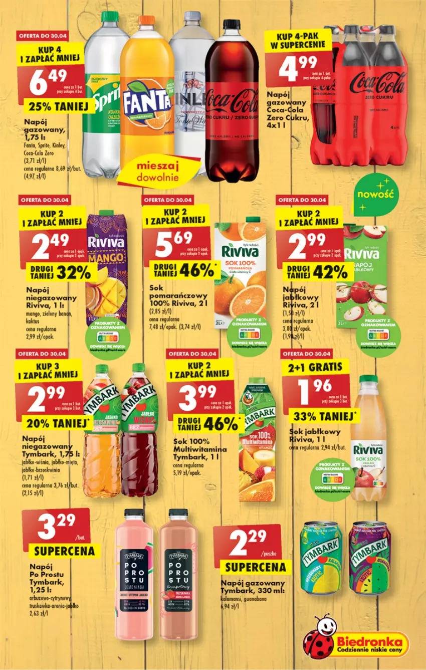 Gazetka promocyjna Biedronka - ważna 27.04 do 03.05.2023 - strona 35 - produkty: Arbuz, Coca-Cola, EPEE, Fa, Fanta, Napój, Napój gazowany, Sok, Tymbark