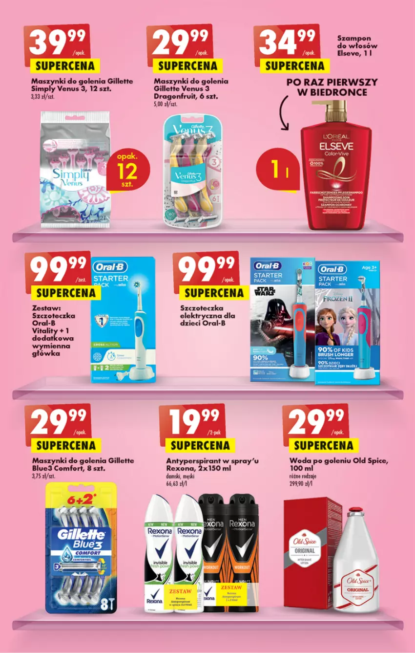 Gazetka promocyjna Biedronka - ważna 27.04 do 03.05.2023 - strona 53 - produkty: Antyperspirant, Dzieci, Gillette, Gillette Venus, Old Spice, Rexona, Szczoteczka, Venus, Woda, Woda po goleniu