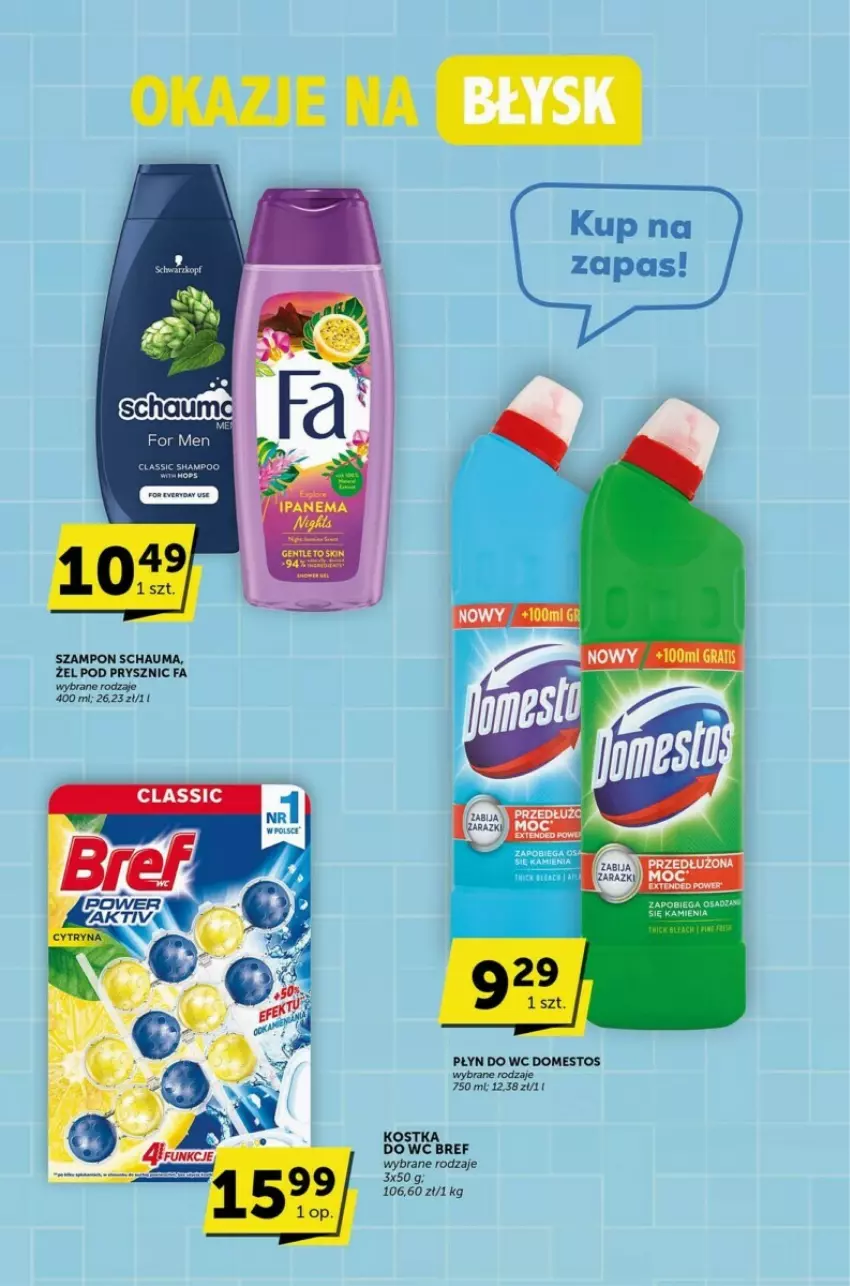 Gazetka promocyjna Selgros - ważna 05.10 do 17.10.2023 - strona 32 - produkty: Bref, Domestos, Fa, Kostka do wc, Płyn do wc, Schauma, Schwarzkopf, Szampon