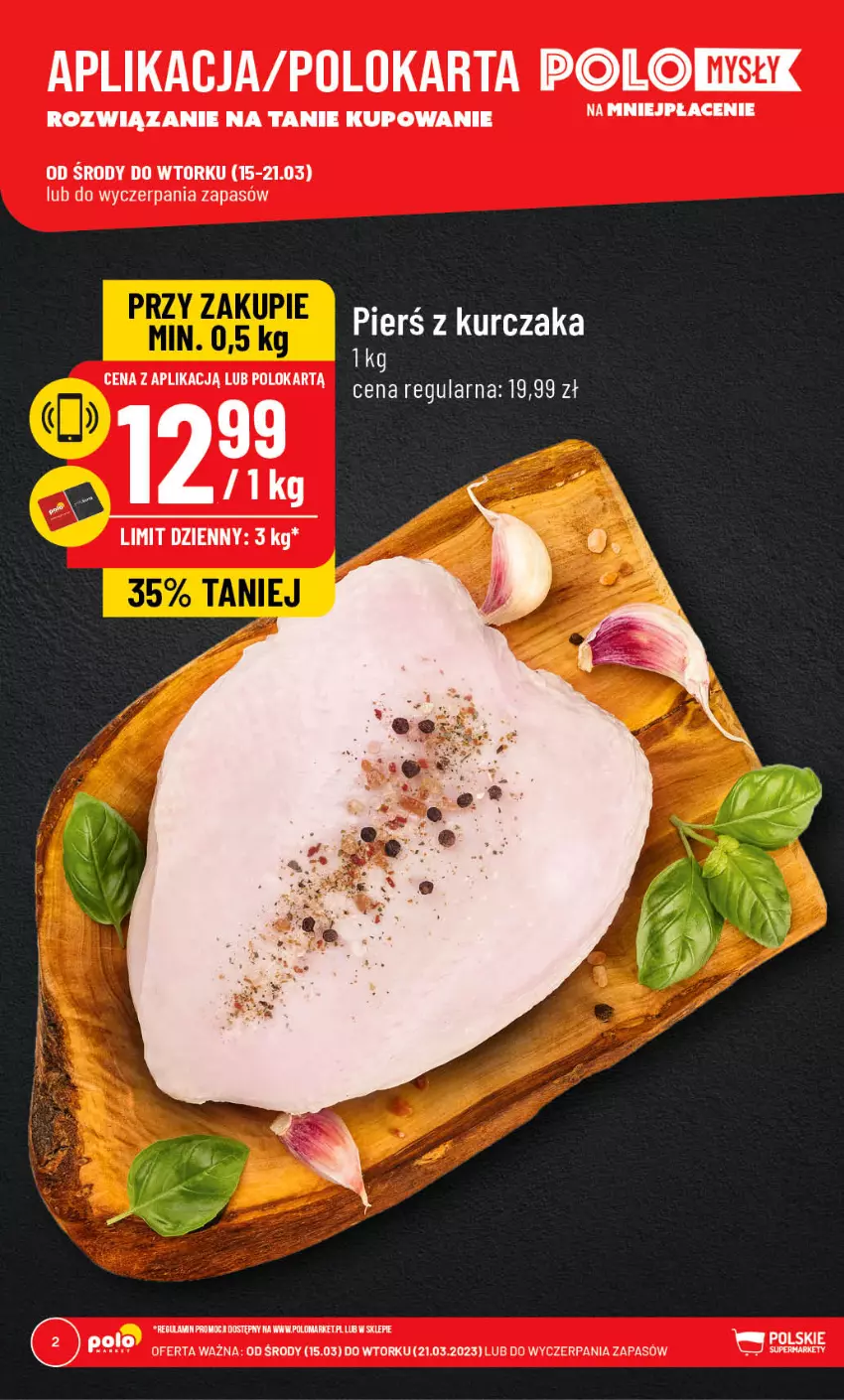 Gazetka promocyjna PoloMarket - Gazetka pomocyjna - ważna 15.03 do 21.03.2023 - strona 2 - produkty: Kurczak, LG