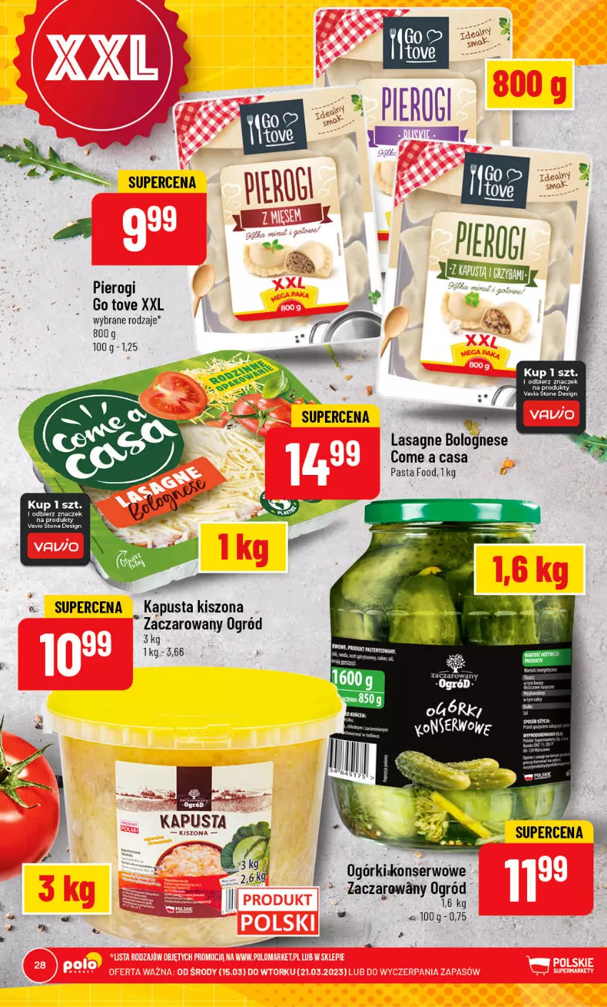 Gazetka promocyjna PoloMarket - Gazetka pomocyjna - ważna 15.03 do 21.03.2023 - strona 28 - produkty: Lasagne, Lasagne bolognese, Ogród, Pierogi, Ser