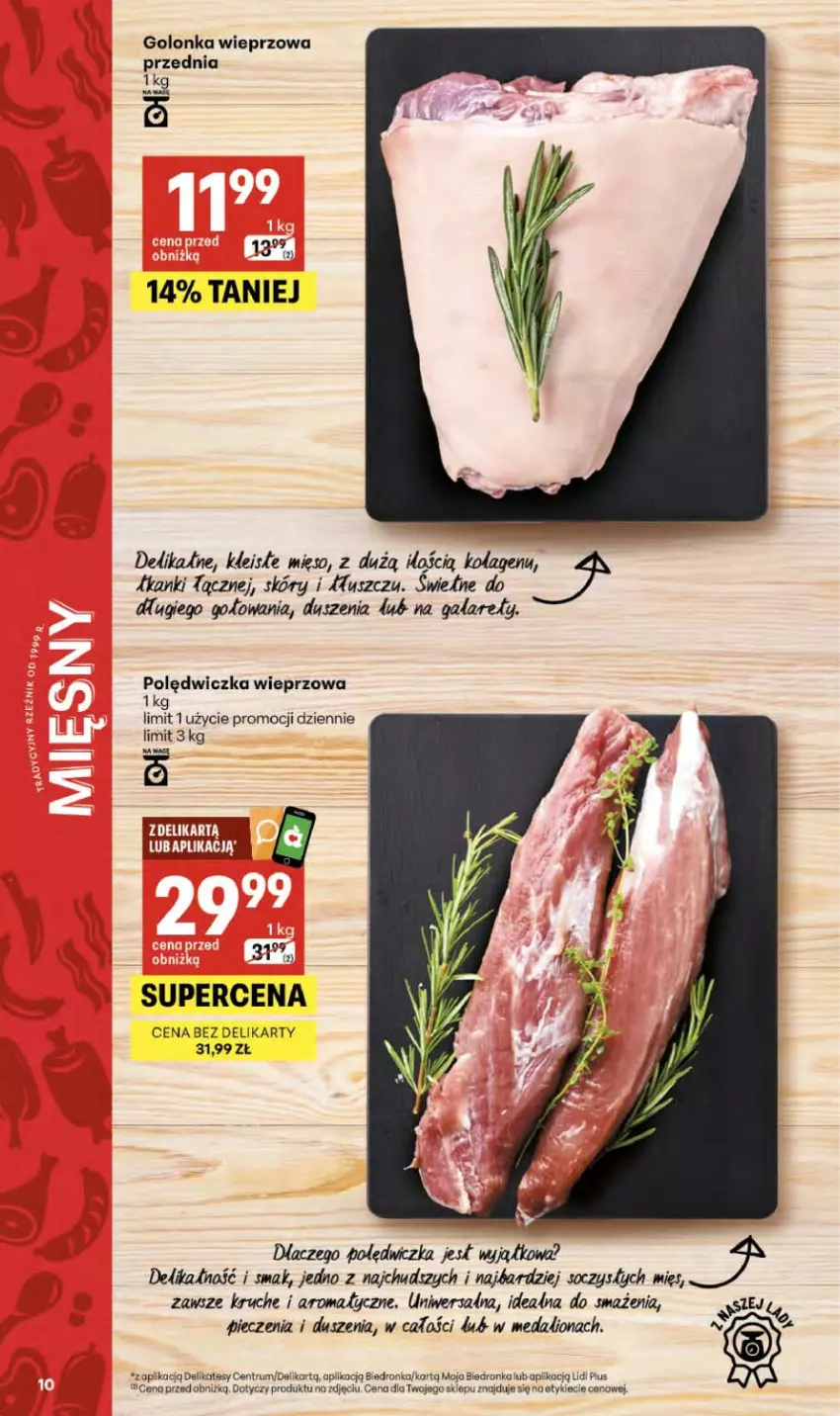 Gazetka promocyjna Delikatesy Centrum - Franczyza DC15 Czwartek - ważna 09.04 do 15.04.2026 - strona 10 - produkty: Golonka wieprzowa, Kolagen, Mięso, Piec, Polędwiczka wieprzowa, Rum