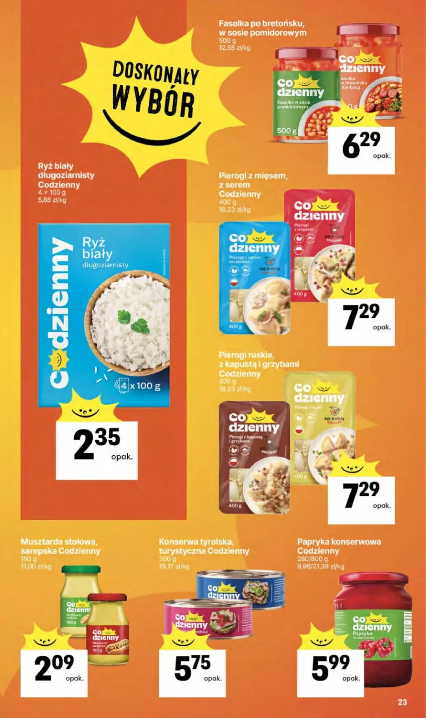 Gazetka promocyjna Delikatesy Centrum - Franczyza DC15 Czwartek - ważna 09.04 do 15.04.2026 - strona 23 - produkty: Fa, Kapustą, Mus, Musztarda, Papryka, Pierogi, Ser, Sos