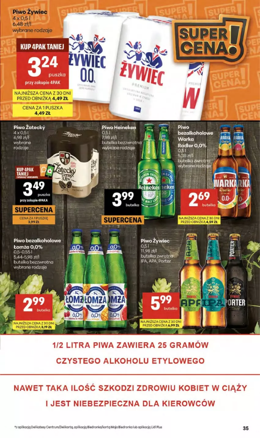 Gazetka promocyjna Delikatesy Centrum - Franczyza DC15 Czwartek - ważna 09.04 do 15.04.2026 - strona 35 - produkty: Fa, Gra, LG, Piec, Piwa, Piwo, Por, Rum, Warka