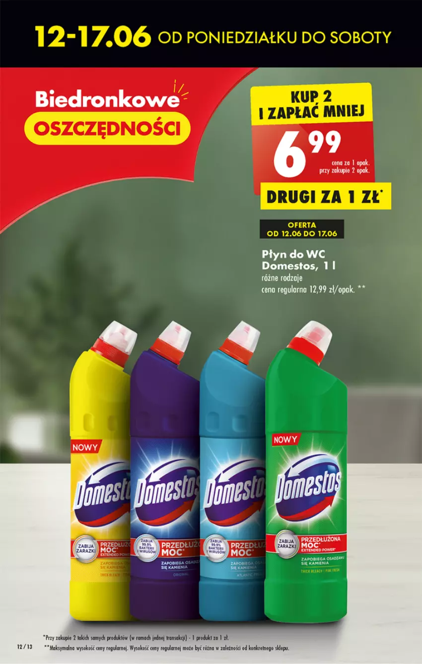 Gazetka promocyjna Biedronka - ważna 12.06 do 17.06.2023 - strona 12 - produkty: Domestos, Fa, Kret, Płyn do wc, Rama, Sok, Tran