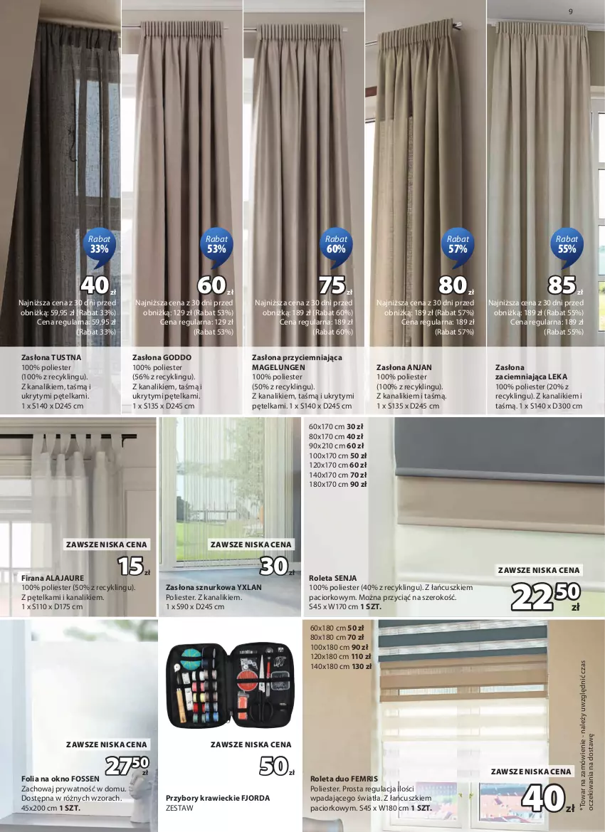 Gazetka promocyjna Jysk - Oferta tygodnia - ważna 21.10 do 08.11.2026 - strona 10 - produkty: Firana, Folia na okno, Okno, Przybory krawieckie, Roleta, Zasłona
