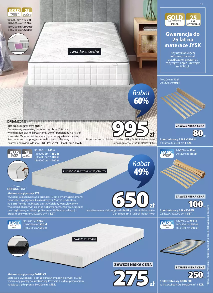 Gazetka promocyjna Jysk - Oferta tygodnia - ważna 21.10 do 08.11.2026 - strona 12 - produkty: Kokos, Materac, Materac sprężynowy, Pokrowiec, Sok, Spód żebrowy, Tera