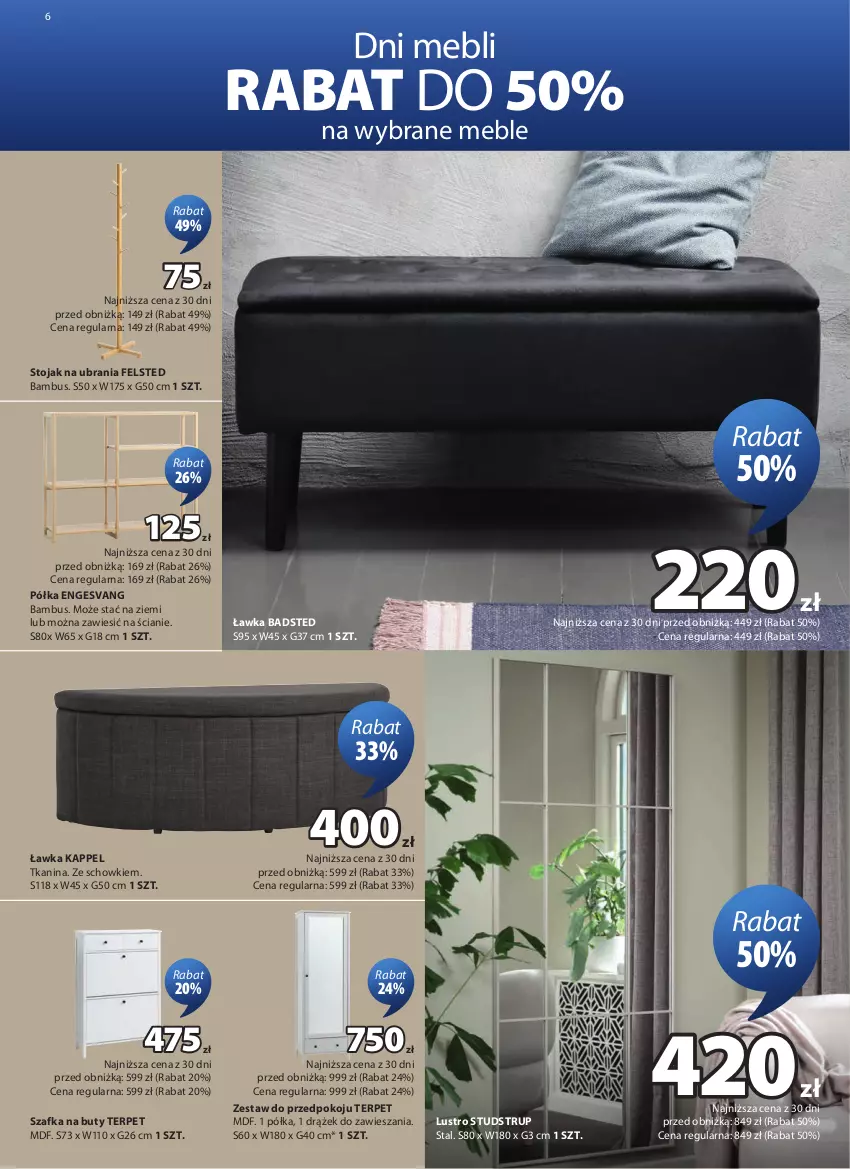 Gazetka promocyjna Jysk - Oferta tygodnia - ważna 21.10 do 08.11.2026 - strona 7 - produkty: Buty, Lustro, Meble, Półka, Stojak, Szafka, Szafka na buty, Ubrania
