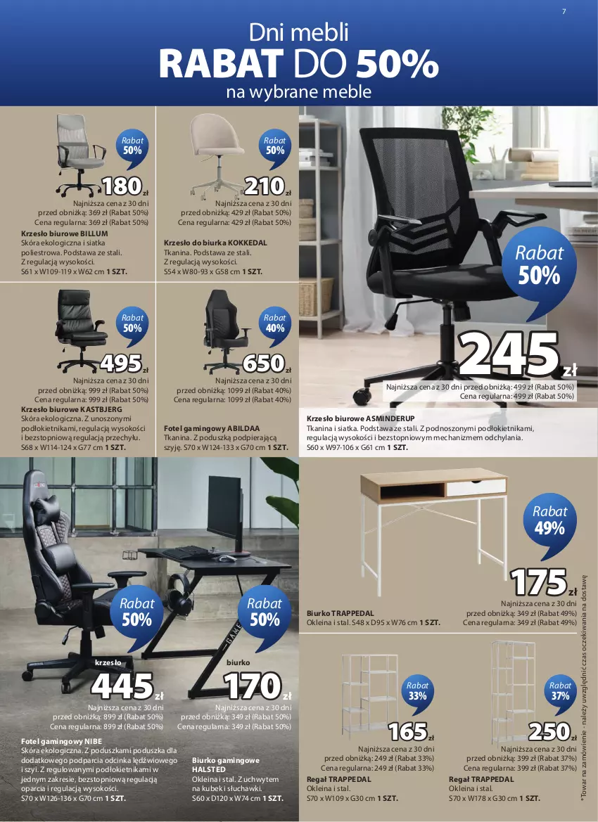 Gazetka promocyjna Jysk - Oferta tygodnia - ważna 21.10 do 08.11.2026 - strona 8 - produkty: Biurka, Biurko, Biuro, Fotel, Fotel gamingowy, Inka, Krzesło, Kubek, Meble, Poduszka, Regał, Siatka, Słuchawki, Sok, Top
