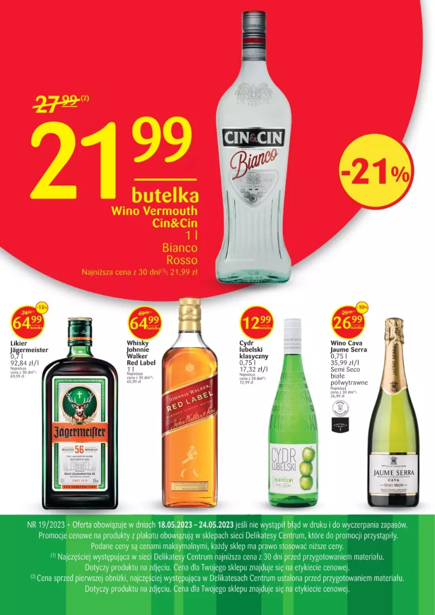 Gazetka promocyjna Delikatesy Centrum - Folder alkoholowy DC19 - ważna 18.05 do 24.05.2023 - strona 2 - produkty: Likier, Rum, Ser, Whisky, Wino