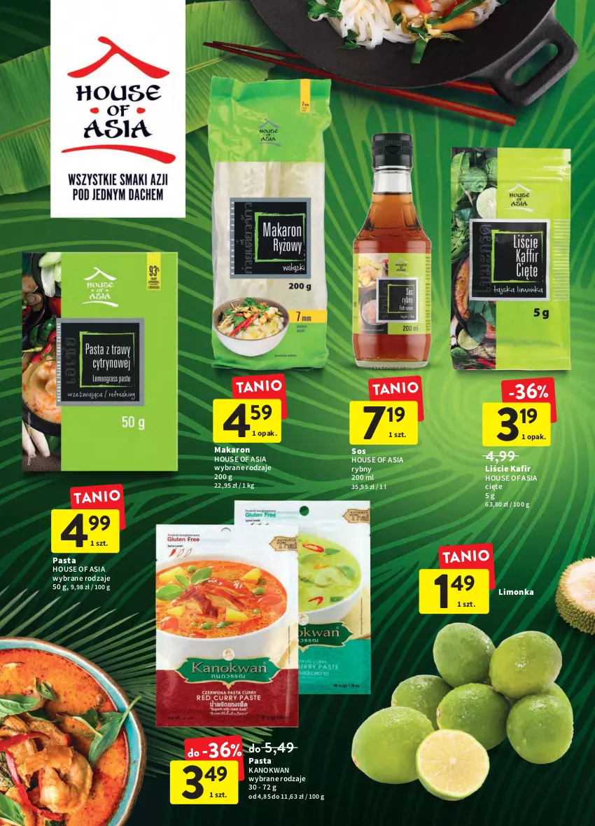 Gazetka promocyjna Intermarche - ważna 17.03 do 23.03.2022 - strona 28 - produkty: House of Asia, Limonka, Makaron, Sos