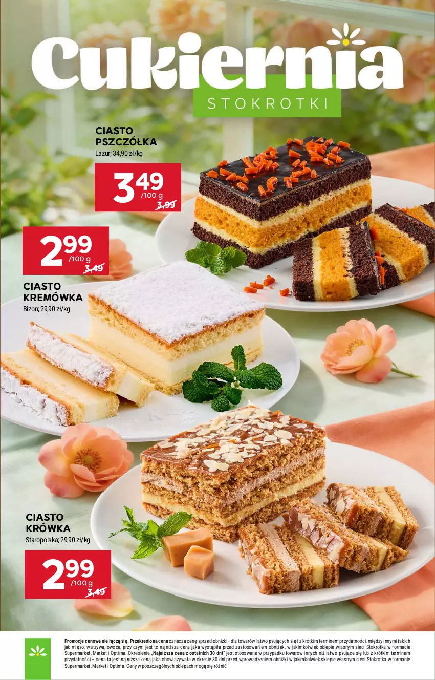 Gazetka promocyjna Stokrotka - Supermarket - ważna 29.04 do 06.05.2026 - strona 21 - produkty: Kremówka, Lazur, Mięso, Optima, Owoce, Warzywa