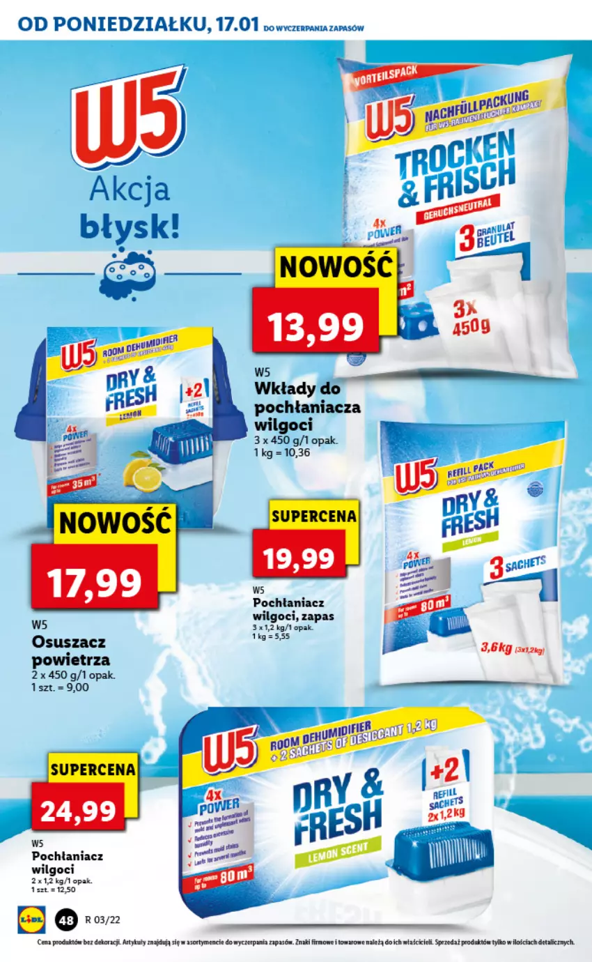 Gazetka promocyjna Lidl - GAZETKA - ważna 17.01 do 19.01.2022 - strona 48 - produkty: LG, Pochłaniacz wilgoci