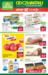 Gazetka promocyjna Stokrotka - Supermarket - Gazetka - ważna od 09.02 do 09.02.2022 - strona 1 - produkty: Polędwica, Jaja, Pizza, Schab wieprzowy, Farm Milk, Masło, Pomidory, Lenor, Fa
