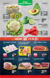 Gazetka promocyjna Stokrotka - Supermarket - Gazetka - ważna od 09.02 do 09.02.2022 - strona 5 - produkty: Kurczak, Kalafior, Papryka słodka, Papryka, Kosz, Kiwi, Skrzydełka z kurczaka, Szponder wołowy, Morliny, Limonka, Golonka wieprzowa, Mięso