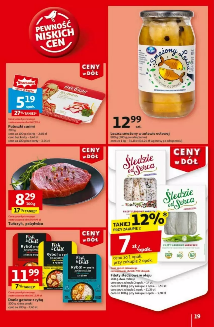 Gazetka promocyjna Auchan - ważna 23.01 do 29.01.2025 - strona 14 - produkty: Ba!, Danie gotowe, Fa, Olej, Polędwica, Ryba, Surimi, Tera, Tuńczyk