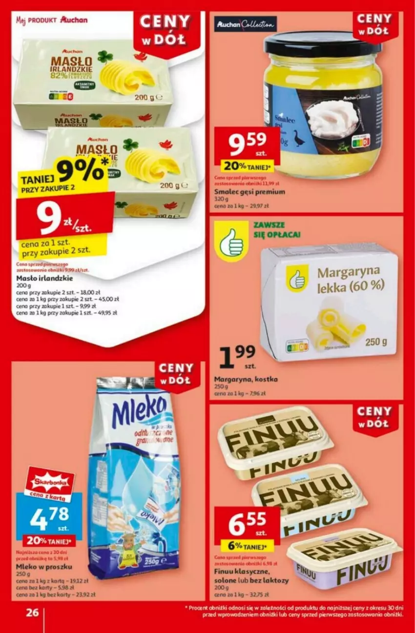 Gazetka promocyjna Auchan - ważna 23.01 do 29.01.2025 - strona 21 - produkty: Finuu, Margaryna, Mleko, Mleko w proszku