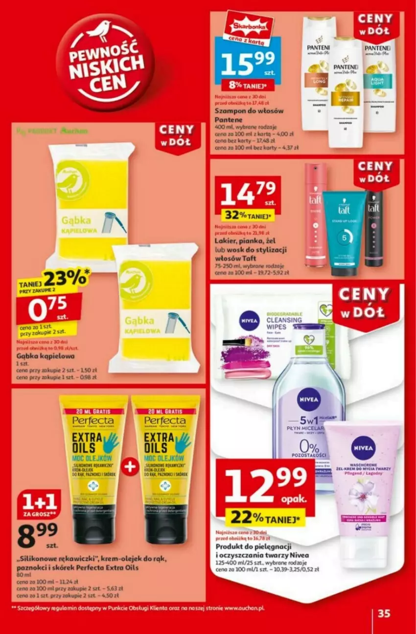 Gazetka promocyjna Auchan - ważna 23.01 do 29.01.2025 - strona 31 - produkty: Fa, Lakier, Nivea, Ocet, Olej, Pantene, Perfecta, Szampon, Taft