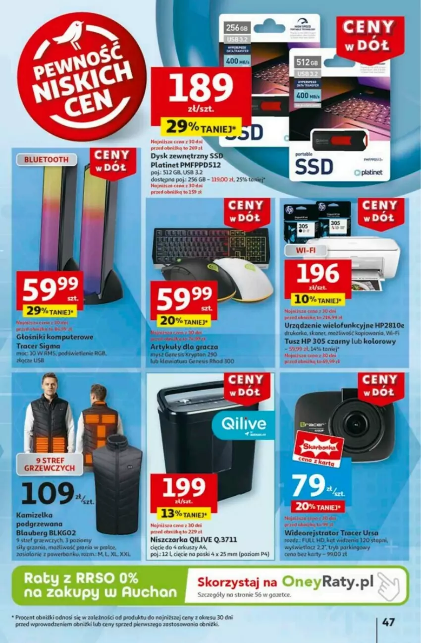 Gazetka promocyjna Auchan - ważna 23.01 do 29.01.2025 - strona 51 - produkty: Acer, Drukarka, Głośnik, Gra, HP, Kamizelka, Komputer, Mysz, Niszczarka, Parka, PLATINET, Powerbank, Skaner, Top, Tusz, Urządzenie wielofunkcyjne