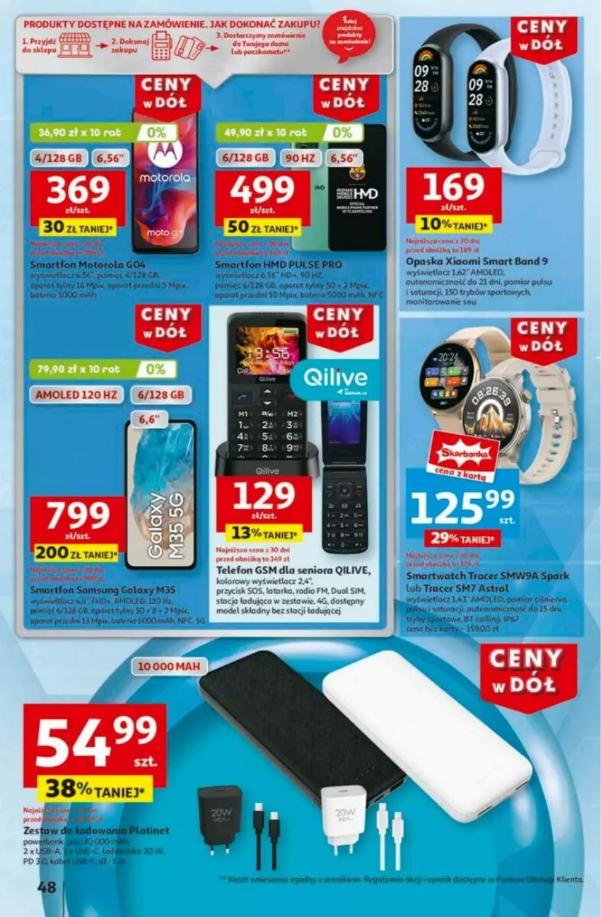 Gazetka promocyjna Auchan - ważna 23.01 do 29.01.2025 - strona 52 - produkty: Acer, Amol, Bateria, Fa, Gala, Latarka, Motorola, Opaska, PLATINET, Por, Samsung, Smartfon, Smartwatch, Sport, Tarka, Telefon, Tera, Tran