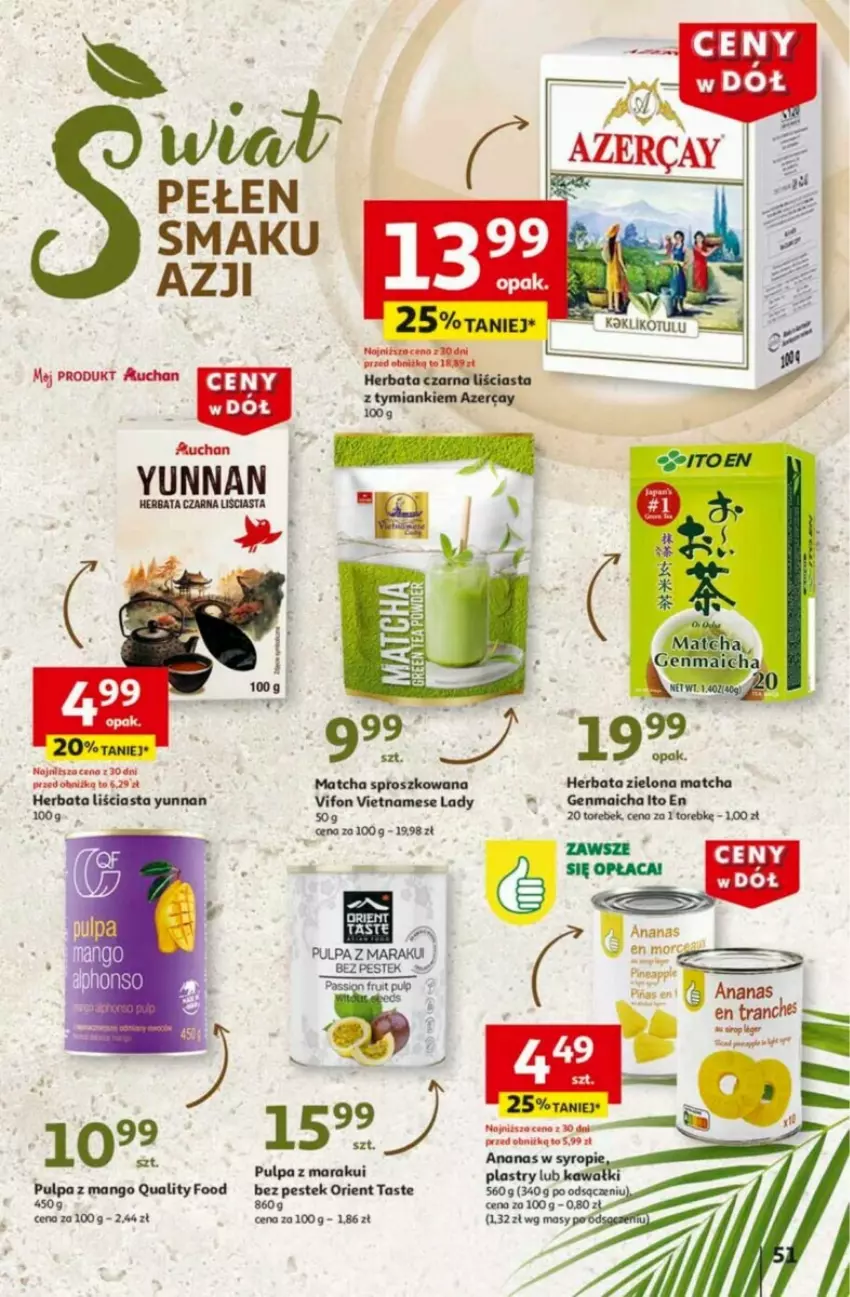 Gazetka promocyjna Auchan - ważna 23.01 do 29.01.2025 - strona 55 - produkty: Ananas, Herbata, Kawa, Mango, Stek, Syrop