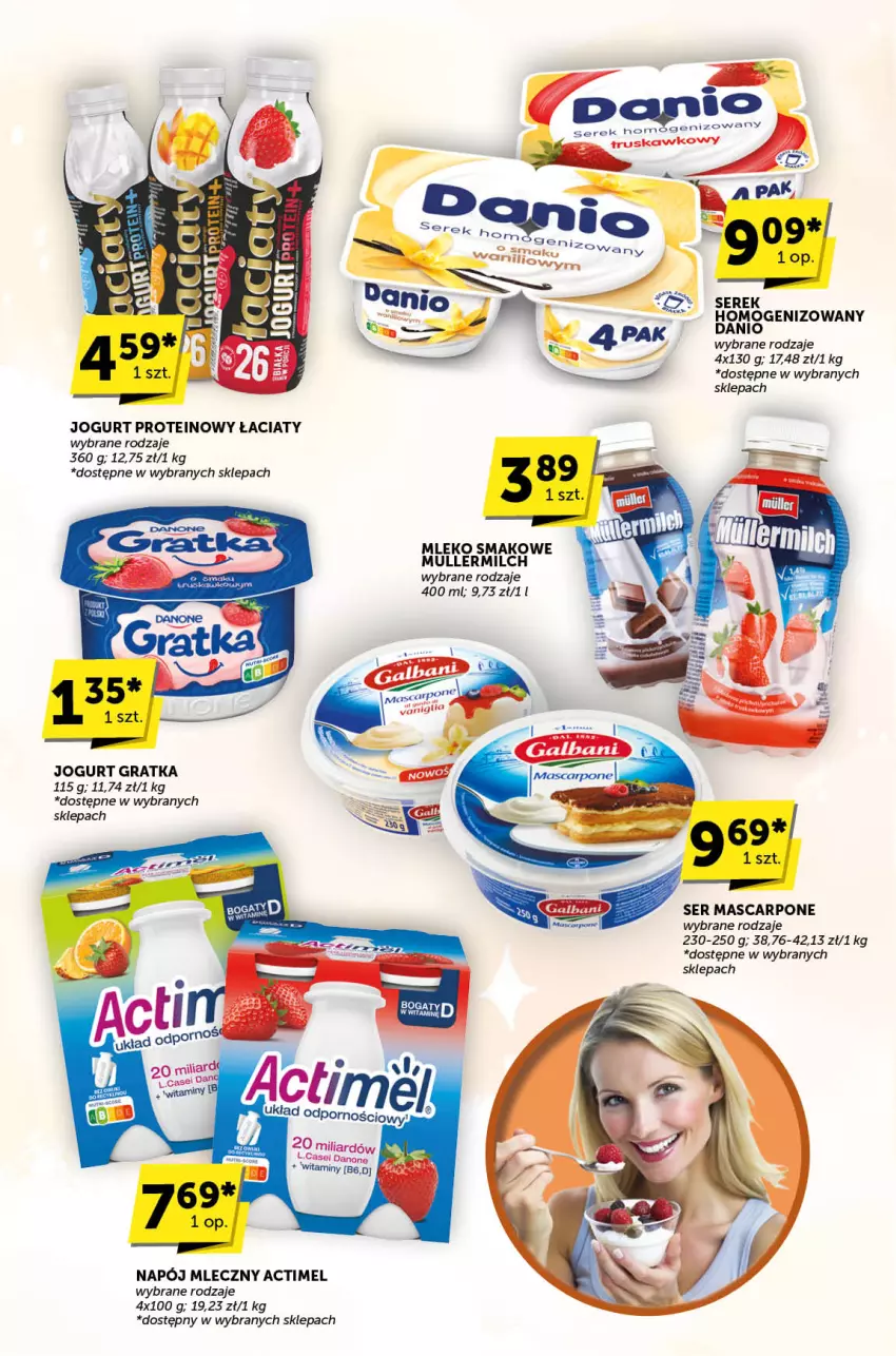 Gazetka promocyjna ABC - ważna 31.10 do 12.11.2024 - strona 4 - produkty: Actimel, Gra, Jogurt, Mascarpone, Mleko, Mleko smakowe, Napój, Napój mleczny, Ser, Serek