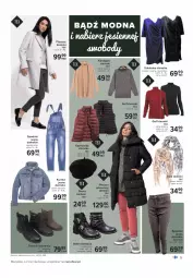 Gazetka promocyjna Carrefour - Gazetka Modne trendy - Gazetka - ważna od 24.10 do 24.10.2021 - strona 5 - produkty: Body, Kardigan, Spodnie jeans, Szal, Kurtka, Ozdoba, Kamizelka, Płaszcz, Spodnie, Sukienka, Botki