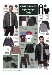 Gazetka promocyjna Carrefour - Gazetka Modne trendy - Gazetka - ważna od 24.10 do 24.10.2021 - strona 7 - produkty: Sweter, Sok, Buty, Spodnie jeans, Szal, Kurtka, Kosz, T-shirt, Koszula, Spodnie