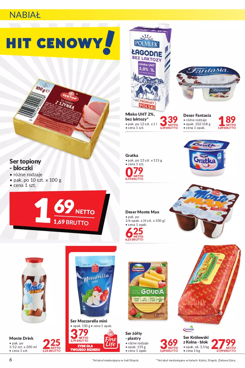 Gazetka promocyjna Makro - [Oferta promocyjna] Artykuły spożywcze i przemysłowe - ważna 31.05 do 13.06.2022 - strona 6 - produkty: Deser, Fa, Fanta, Gra, Królewski, Mleko, Monte, Mozzarella, Ser, Ser topiony, Top