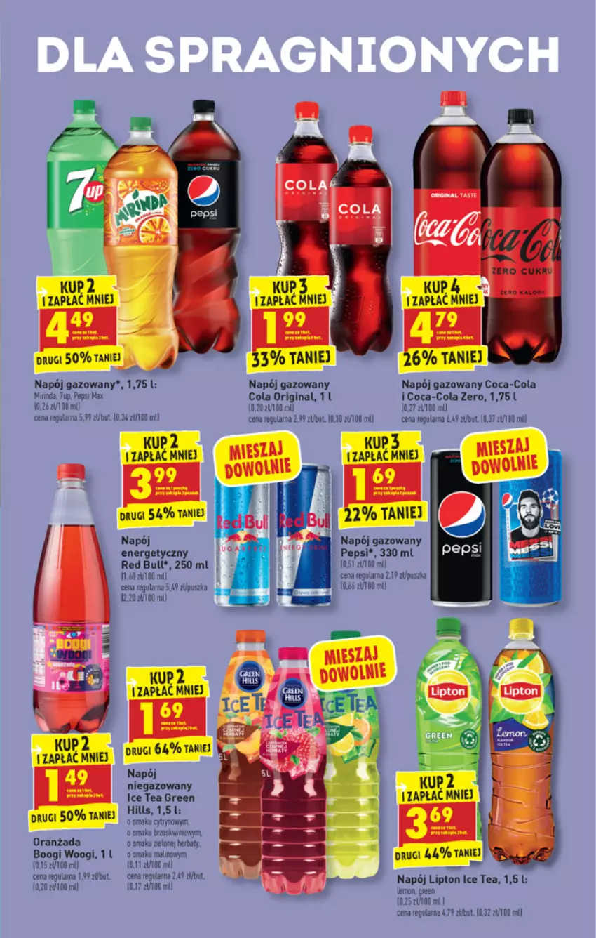 Gazetka promocyjna Biedronka - W tym tygodniu - ważna 28.06 do 03.07.2021 - strona 41 - produkty: Coca-Cola, Gin, Ice tea, Lipton, Napój, Napój gazowany, Oranżada, Pepsi, Pepsi max, Red Bull