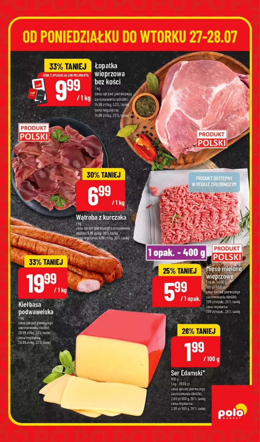 Gazetka promocyjna PoloMarket - Ulotka pon-wt - ważna 27.07 do 28.07.2026 - strona 3 - produkty: Edam, Kiełbasa, Ser