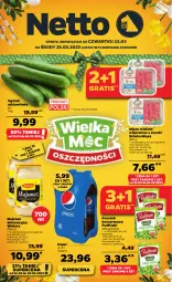 Gazetka promocyjna Netto - Artykuły spożywcze - Gazetka - ważna od 29.03 do 29.03.2023 - strona 1 - produkty: Majonez, Mięso mielone, Ser, Gra, Ogórek, Winiary, Pepsi, Pudliszki, Mięso, Groszek