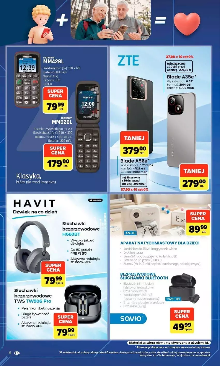 Gazetka promocyjna Carrefour - Gazetka w SUMIE multimedia dla każdego - ważna 21.09 do 10.10.2026 - strona 6 - produkty: Dzieci, Fa, Gry, Słuchawki, Słuchawki bezprzewodowe, Słuchawki bluetooth, Sok