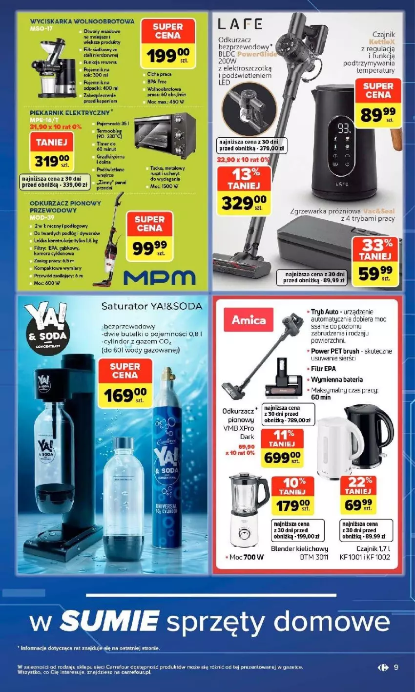 Gazetka promocyjna Carrefour - Gazetka w SUMIE multimedia dla każdego - ważna 21.09 do 10.10.2026 - strona 9 - produkty: Bateria, Blender, Czajnik, Odkurzacz, Ryba, Warka