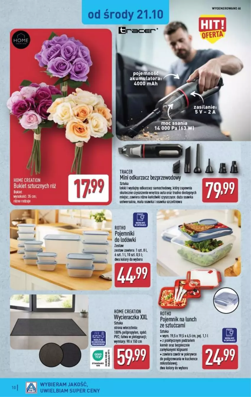 Gazetka promocyjna Aldi - Przygotuj się na kolejny tydzień! - ważna 21.10 do 24.10.2026 - strona 10 - produkty: Akumulator, Odkurzacz, Odkurzacz bezprzewodowy, Pojemnik, Pojemnik na lunch, Silan