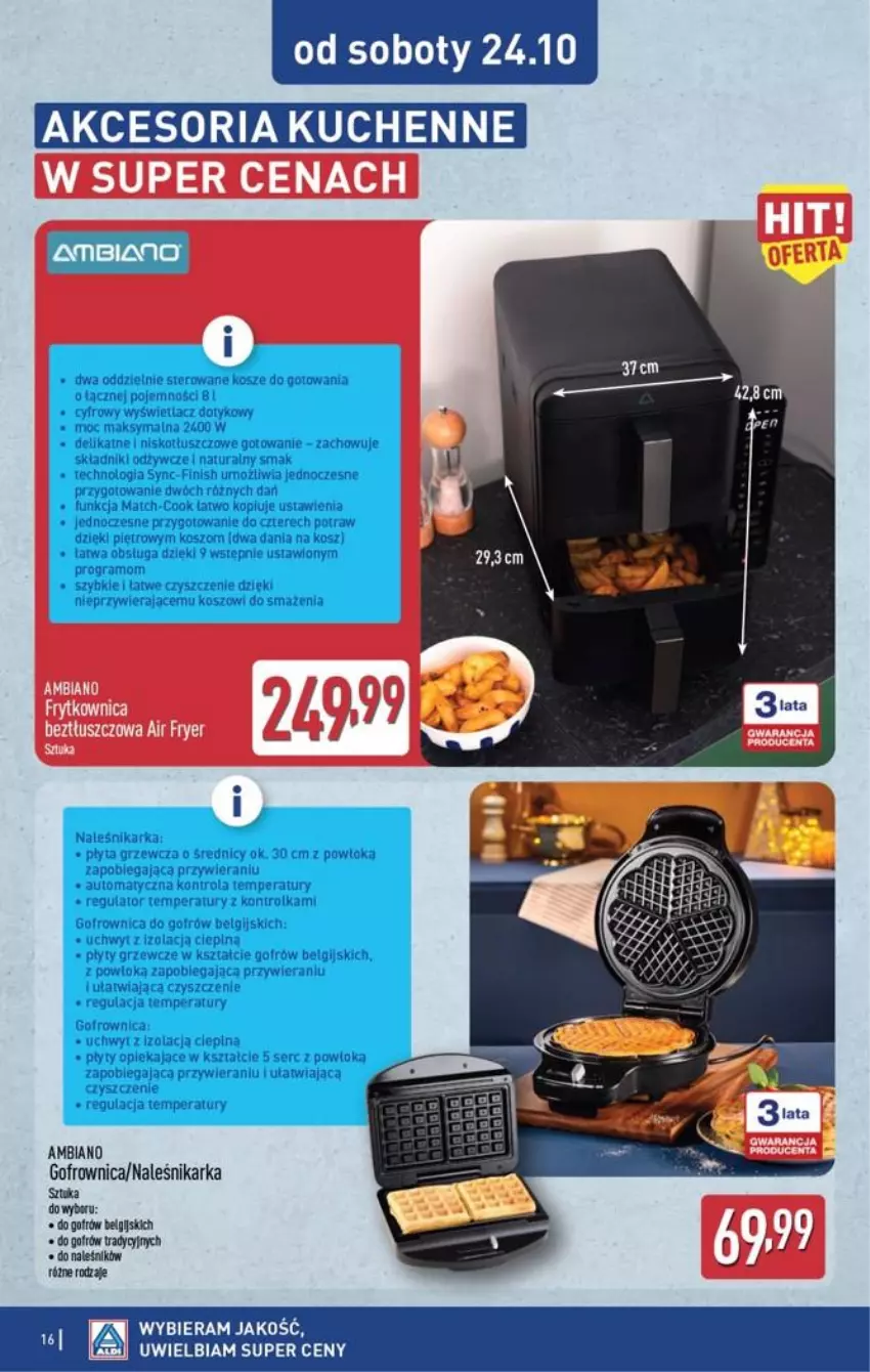 Gazetka promocyjna Aldi - Przygotuj się na kolejny tydzień! - ważna 21.10 do 24.10.2026 - strona 16 - produkty: Finish, Gofrownica, Gra, Kosz, LG, Płyta, Ser, Tusz