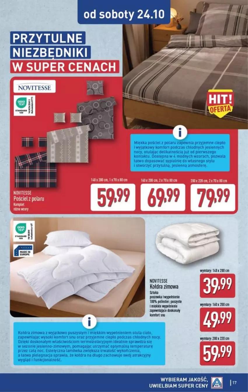 Gazetka promocyjna Aldi - Przygotuj się na kolejny tydzień! - ważna 21.10 do 24.10.2026 - strona 17 - produkty: Dada, Kołdra, Poszewka