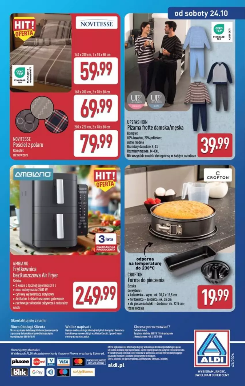 Gazetka promocyjna Aldi - Przygotuj się na kolejny tydzień! - ważna 21.10 do 24.10.2026 - strona 18 - produkty: Biuro, Fa, Forma do pieczenia, Keksówka, Piec, Piżama, Por, Pościel, Tortownica