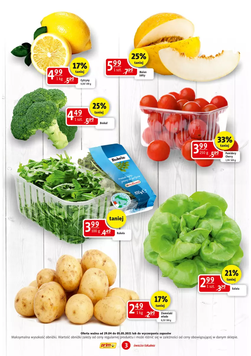 Gazetka promocyjna Prim Market - Gazetka - ważna 29.04 do 05.05.2021 - strona 3 - produkty: Cytryny, Sałat, Sok, Ziemniaki