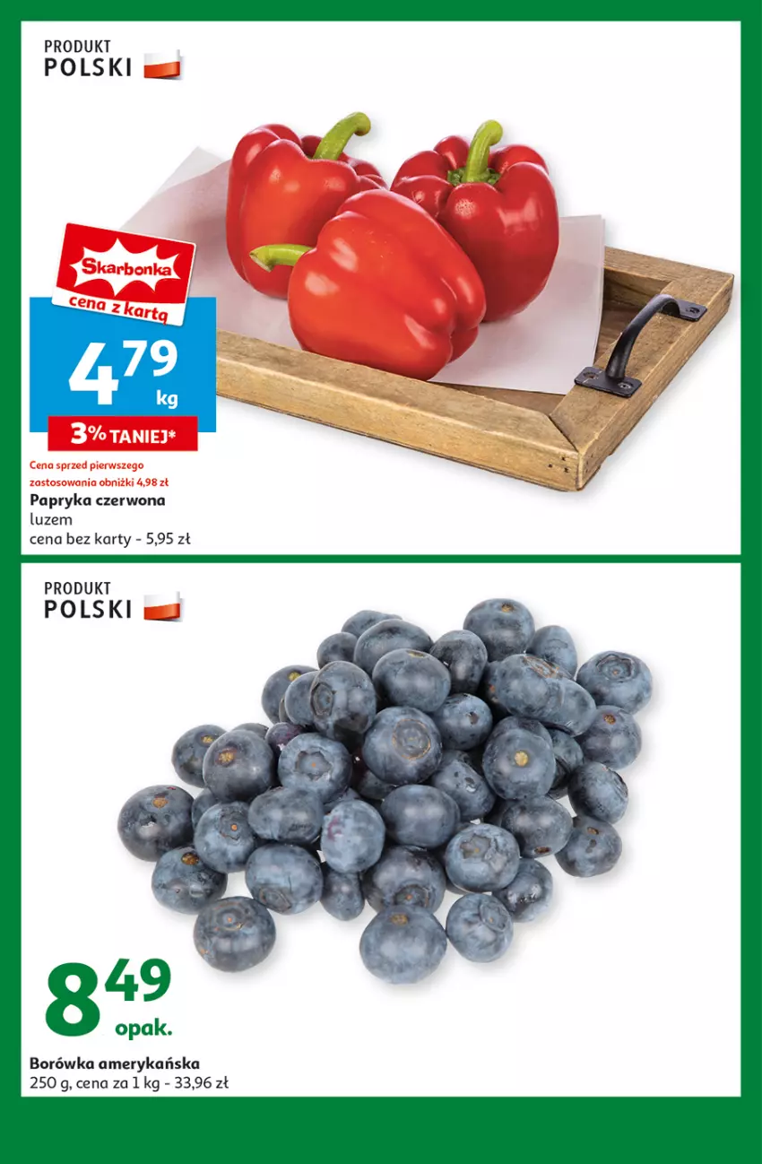 Gazetka promocyjna Auchan - Pewność Niskich Cen Supermarket - ważna 05.09 do 11.09.2024 - strona 6 - produkty: Borówka, Borówka amerykańska, Papryka, Papryka czerwona