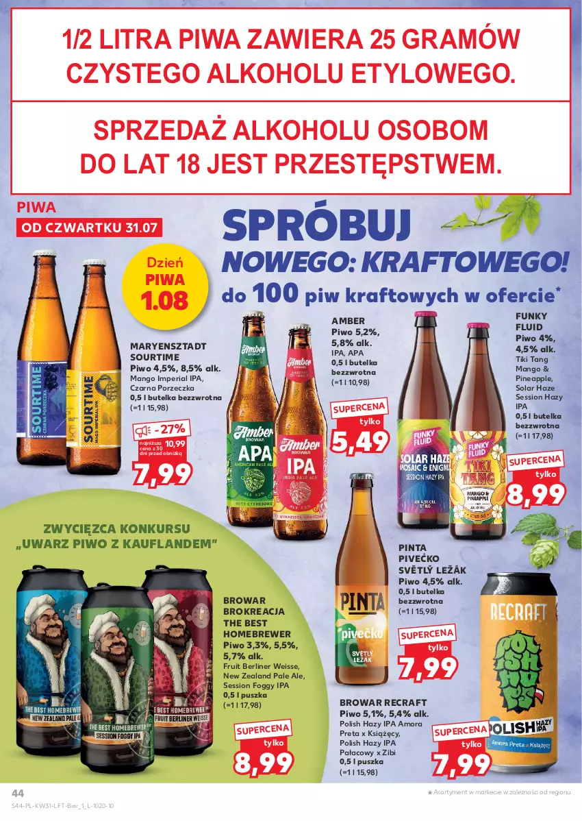 Gazetka promocyjna Kaufland - Gazetka tygodnia - ważna 31.07 do 06.08.2025 - strona 44 - produkty: Gra, Mango, Piwa, Piwo, Por, SESSIO