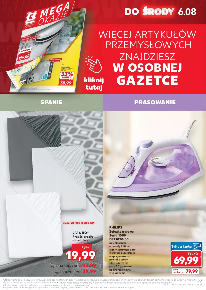 Gazetka promocyjna Kaufland - Gazetka tygodnia - ważna 31.07 do 06.08.2025 - strona 53 - produkty: Gra, Philips, Prześcieradło, Rum, Ser, Top