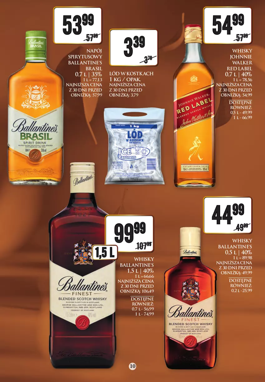 Gazetka promocyjna Dino - Katalog alkoholowy 20-25.11 - ważna 20.11 do 25.11.2023 - strona 10 - produkty: Ballantine's, Johnnie Walker, Napój, Whisky