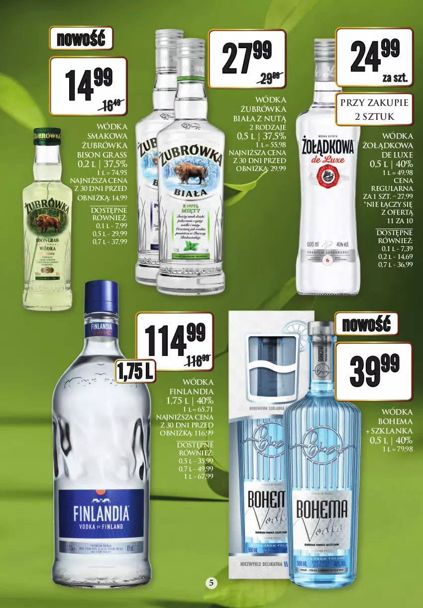Gazetka promocyjna Dino - Katalog alkoholowy 20-25.11 - ważna 20.11 do 25.11.2023 - strona 5 - produkty: Finlandia, Gra, Szklanka, Wódka