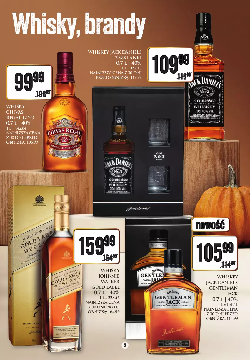 Gazetka promocyjna Dino - Katalog alkoholowy 20-25.11 - ważna 20.11 do 25.11.2023 - strona 8 - produkty: Brandy, Jack Daniel's, Johnnie Walker, Lanki, Whiskey, Whisky