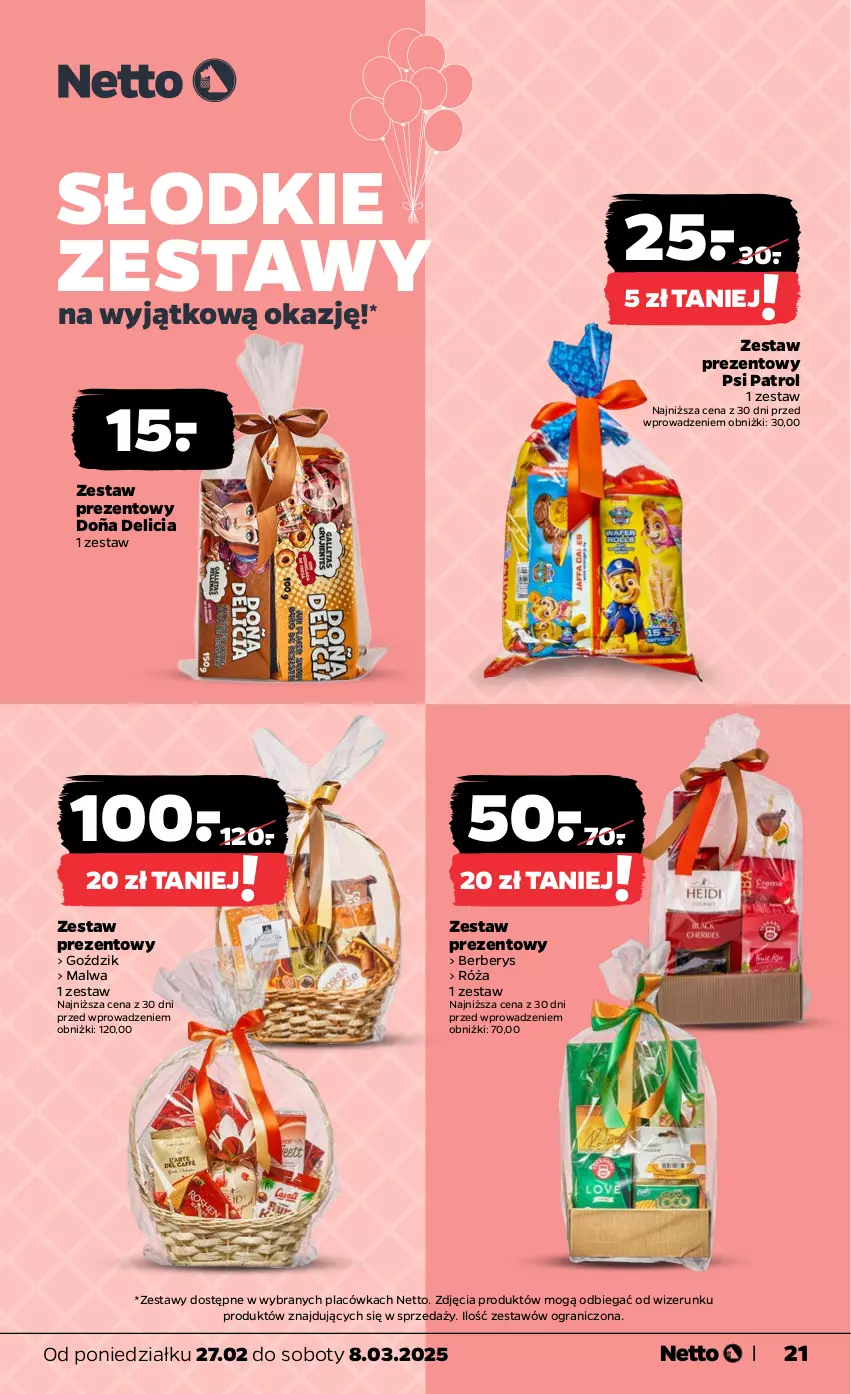 Gazetka promocyjna Netto - Od Poniedziałku - ważna 03.03 do 08.03.2025 - strona 21 - produkty: Gra, Psi Patrol, Róża, Zestaw prezentowy