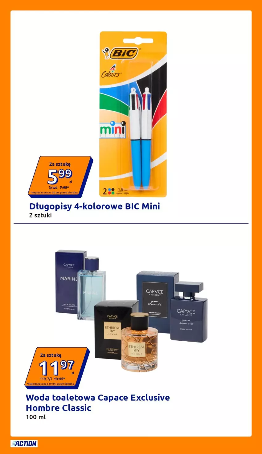 Gazetka promocyjna Action - Gazetka tydzień 34 2026 - ważna 19.08 do 25.08.2026 - strona 21 - produkty: BIC, Długopis, Woda, Woda toaletowa