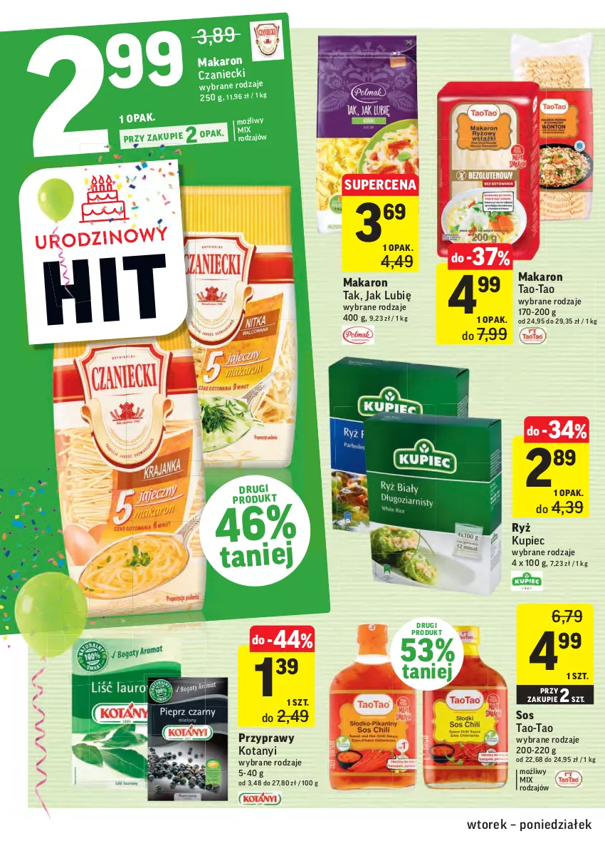 Gazetka promocyjna Intermarche - Gazetka promocyjna - ważna 28.09 do 04.10.2021 - strona 32 - produkty: Kupiec, Makaron, Piec, Przyprawy, Ryż, Sos