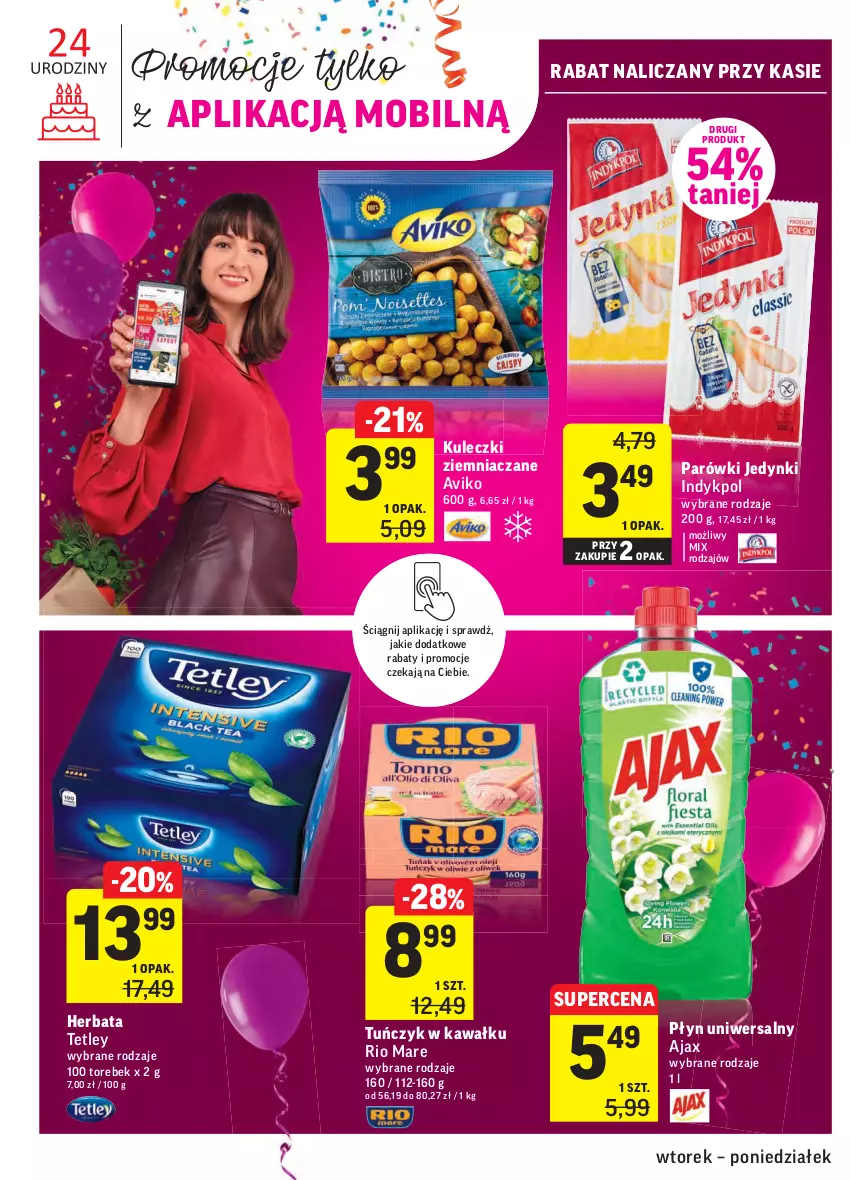 Gazetka promocyjna Intermarche - Gazetka promocyjna - ważna 28.09 do 04.10.2021 - strona 40 - produkty: Ajax, Herbata, Kawa, Mobil, Parówki, Rio Mare, Tetley, Tuńczyk