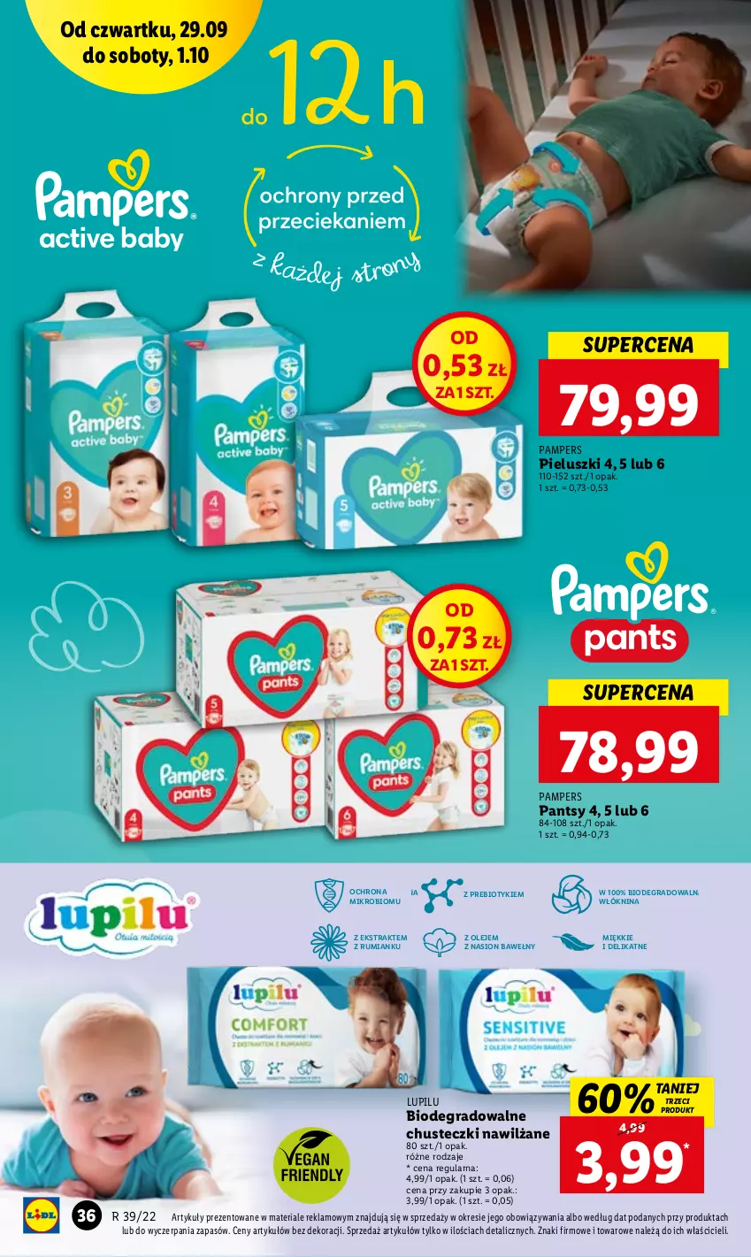 Gazetka promocyjna Lidl - GAZETKA - ważna 29.09 do 01.10.2022 - strona 36 - produkty: Chusteczki, Gra, Olej, Pampers, Rum